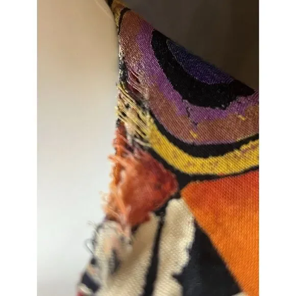 vtg Laura Kieffer‎ Susan Burrowes Artsy Women's 14 Rayon Open Front Cardigan - Picture 9 of 11